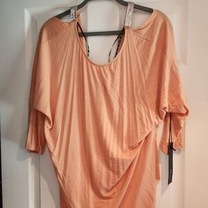 Orange Top with Sparkly Straps